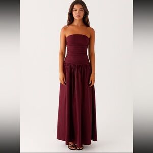 Brand new with tags Peppermayo Carmel maxi dress in color Merlot (sold out)!